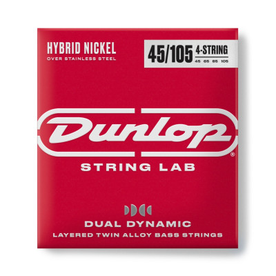 DBHYN45105 Dual Dynamic Комплект струн для бас-гитары, никель/сталь, 45-105, Dunlop