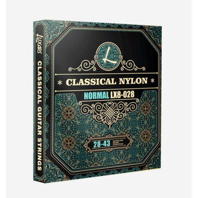 LX8-028 Комплект струн для классической гитары, посеребренные, Luxars