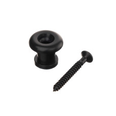 A024BK/PSC Крепление ремня, с винтом, пластик, черное, Alice