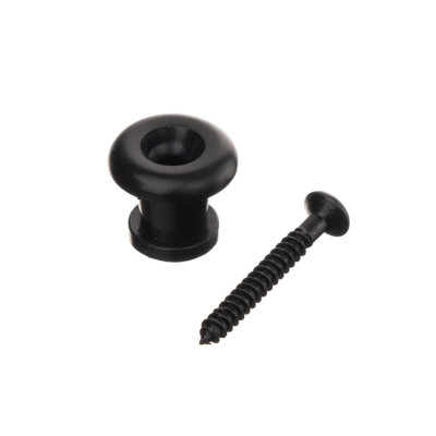 A024BK/PSC Крепление ремня, с винтом, пластик, черное, Alice