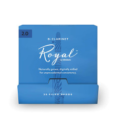 RCB0120-B25 Rico Royal Трости для кларнета Вb, размер 2.0, 25шт в индивидуальной упаковке, Rico