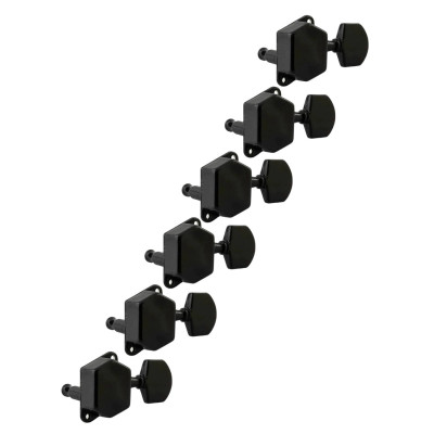 J-22-6L-BK Колки для гитары 6л, черные, Paxphil