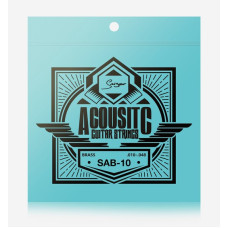 SAB-10 Комплект струн для акустической гитары, латунь, 10-48, Smiger