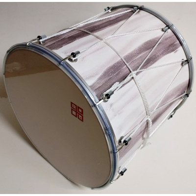 BK-14Msv Барабан кавказский 14", цвет мрамор светлый, с веревкой, Мастерская Бехтеревых