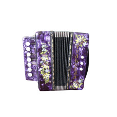 GN-25-PR Гармонь сувенирная "Кроха", фиолетовая, 7х3-I, Тульская Гармонь