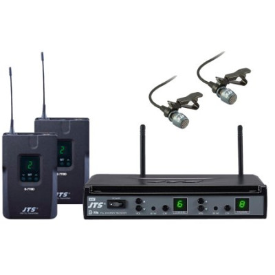 JTS E-7Du/E-7TBD+CM-501 Радиосистема двухканальная с двумя поясными передатчиками и петличными микрофонами
